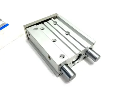 USED SMC COMPACT PNEUMATIC GUIDE CYLINDER 25MM BORE 75MM STROKE