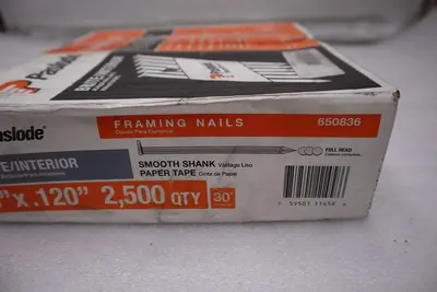 NEW Paslode Framing Nails Brite Interior 3" x .120" 2500 Qty  STK K-3962CC