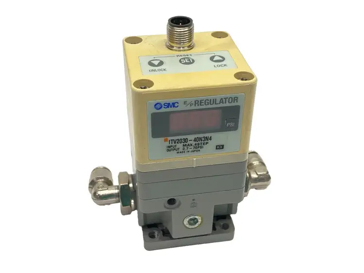 Used SMC Electro-Pneumatic Regulator 3/8" NPT 24VDC Air Pressure Regulators Michigan US | Maverick Industrial Sales #1389652