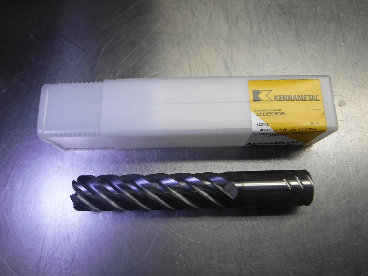 Kennametal 1.250" 6 Flute Carbide Endmill UJDE1250N6DBH KCSM15 (LOC1853D)