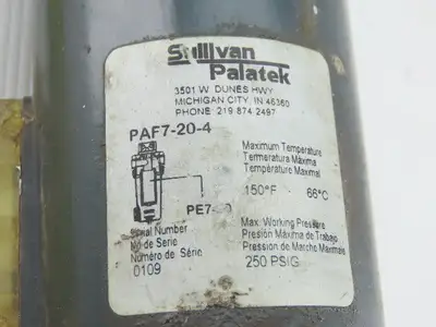 Sullivan Palatek PAF7-20-4 Compressed Air Filter 250PSIG