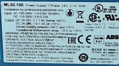 Used PULS PULS ML50.100 Power Supplies South Carolina US | Palmetto Automation #1162394
