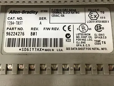 USED ALLEN BRADLEY 1794-TB3T SER A