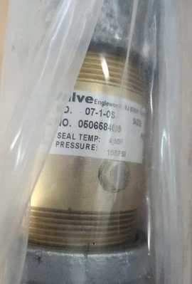 NEW U.S. Valve 07-1-0S