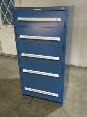 Stanley Vidmar 5 Drawer Industrial Tooling Cabinet Storage Cabinet 59"X28"X30"