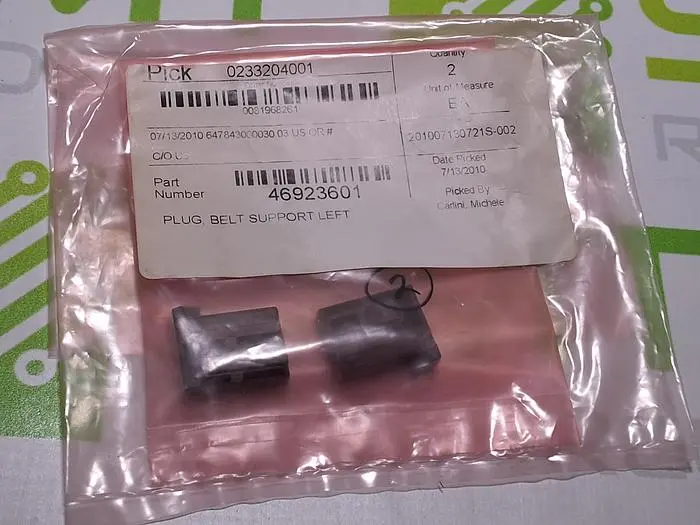 UNIVERSAL INSTRUMENTS 46923601 BELT SUPPORT LEFT PLUG - LOT OF 2 - NEW