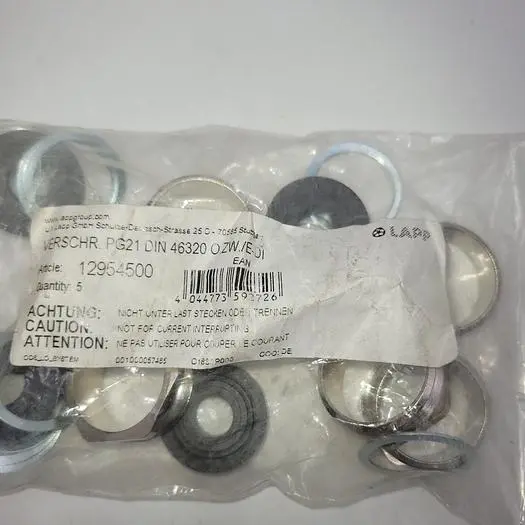 Used LAPP 12954500 - LAPP GROUP - GLAND PG21 DIN 46320 *NEW* Misc Fasteners Michigan US | ND Industrial Surplus #1208112