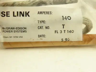 Cooper FL3T140 Universal Fuse Link Button Head 140 Amperes Slow Acting  Lot of 5