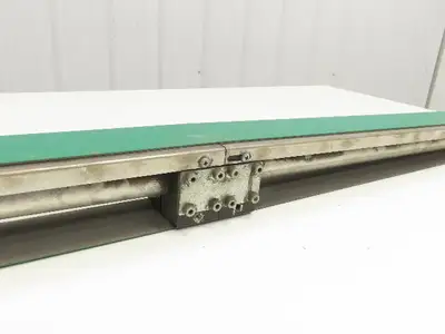 Jergens NKE Low Profile Slider Bed Flat Belt Conveyor DC End Drive 2.75" x 98"L