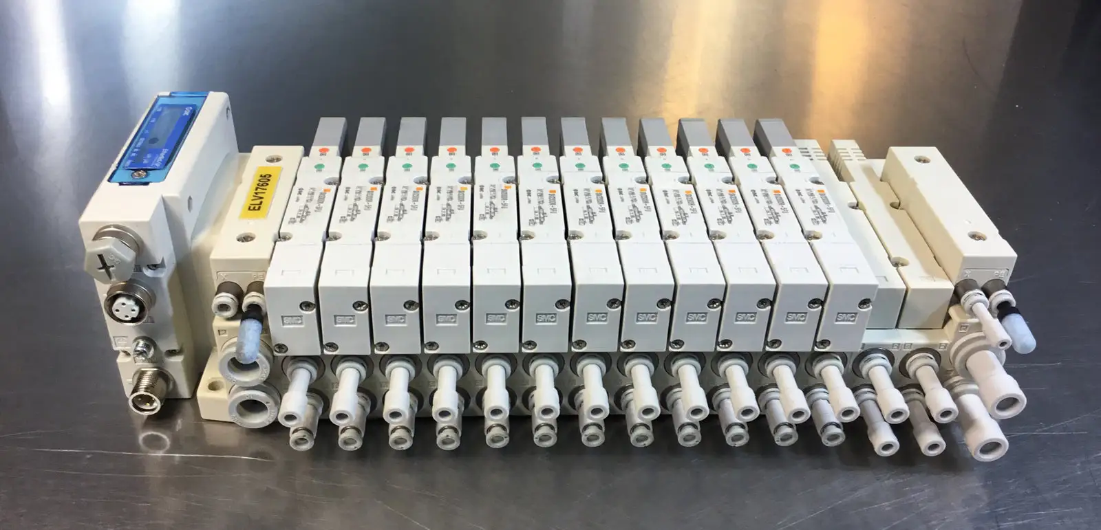 (1) SMC EX260-SEN1 & (12) SMC SV2300R-5FU & (1) SMC BASE UNIT 6B