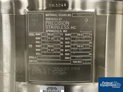 USED Precision 125 Liter Integrated Biosystems Cryovessel, 316L S/S, 50/65#