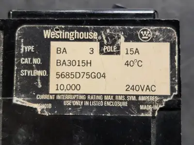 USED WESTINGHOUSE BA3015H