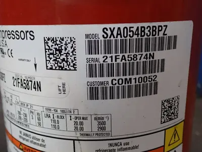 Used ALLIANCE COMPRESSOR SXA054B3BPZ Air Compressors (Misc) | HGR 24 #731747