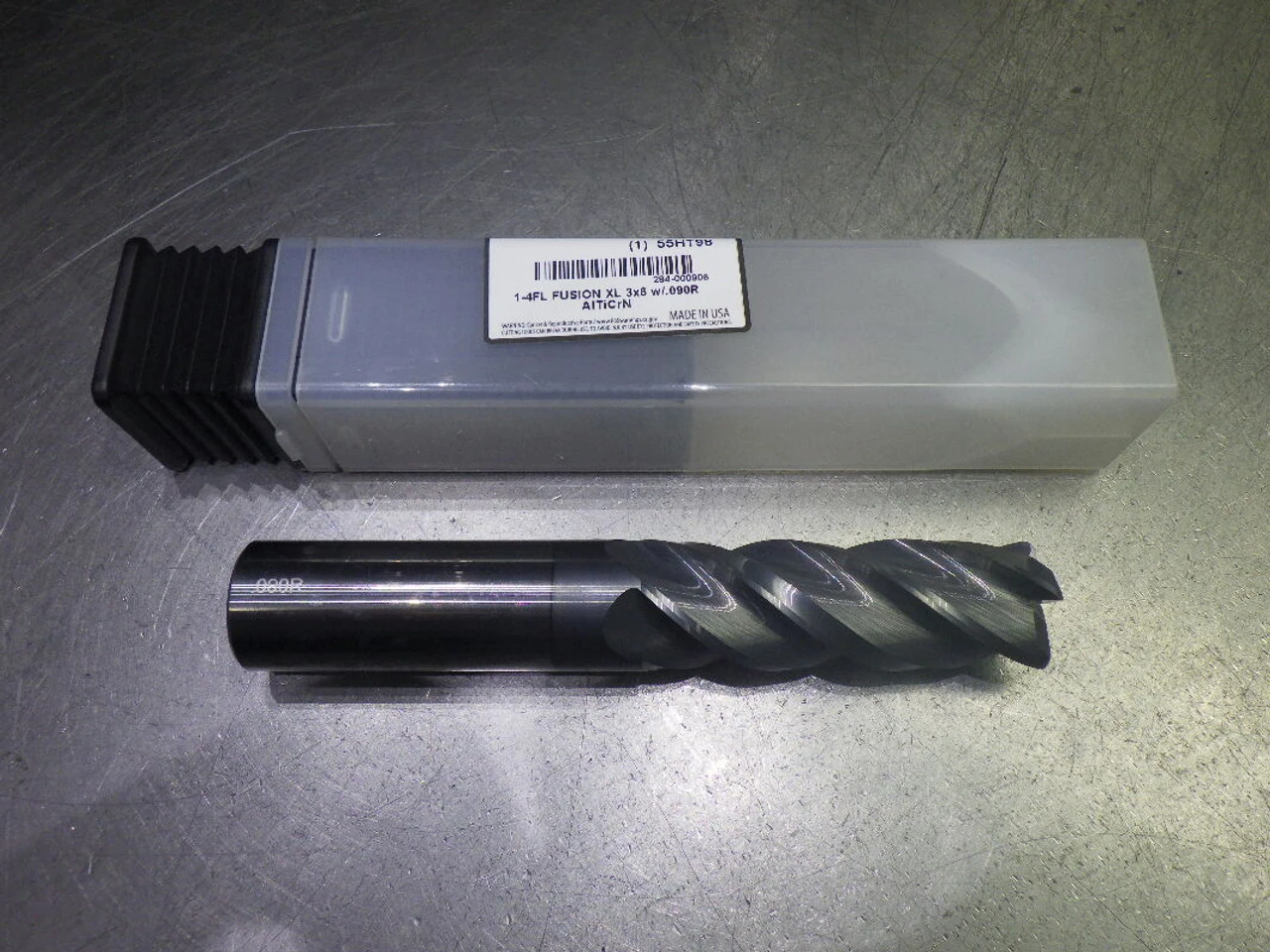 Monster Fusion 1" 4 Flute XL CR Carbide Endmill .09" R 284-000906 (LOC1776)