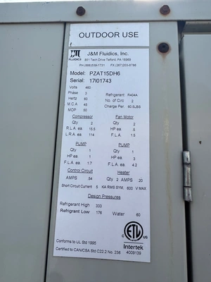 JM FLUIDICS 15 Ton Air Cooled Chiller Chladiče | Perry Equipment (3)