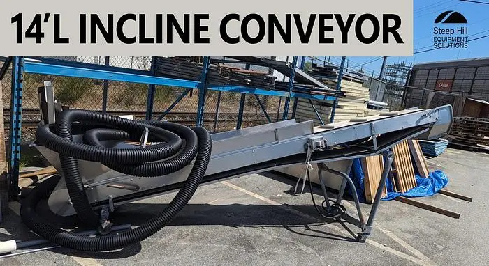 14'L Cleated Incline Conveyor