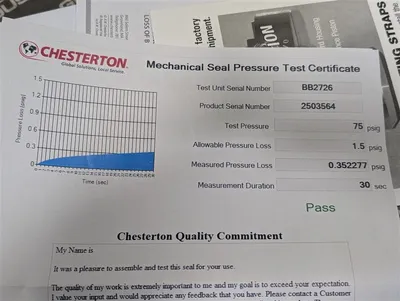 Chesterton S20 Double Cartridge Seal Kit 194975 2.750" Shaft Size 20 New NIB