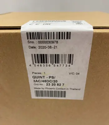 NEW PHOENIX CONTACT PRIMARY-SWITCHED POWER SUPPLY QUINT-PS/3AC/48DC/20