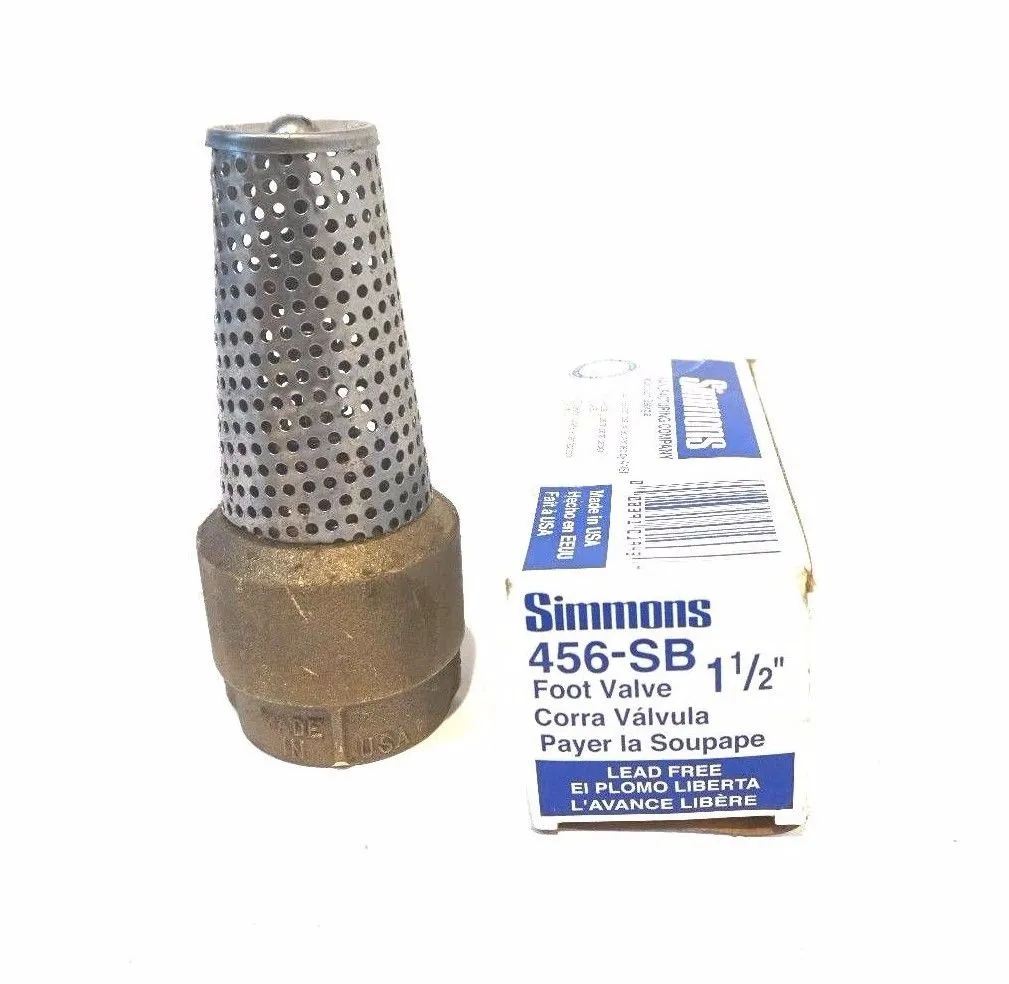 NEW SIMMONS 456-SB FOOT VALVE 1-1/2" 456SB