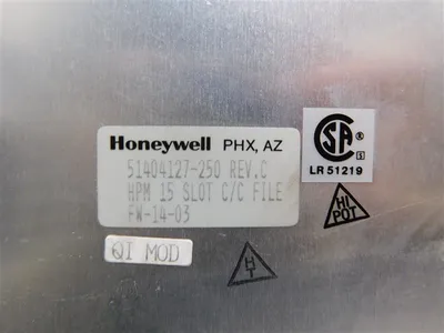 Honeywell 51404127-250 Rev.: C HPM 15 Slot C/C File FW-14-03 Used