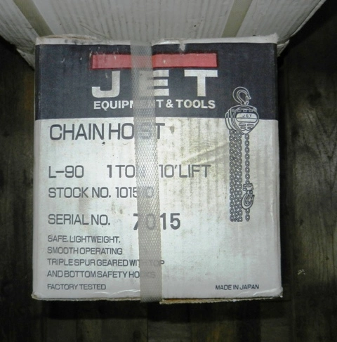 Used JET # 101510,  SERIAL # 6053 Hoists (All Types) Florida US | Holland Machinery Co. #944185