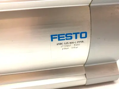 USED FESTO DBL-ACTING ISO CYLINDER ROD LOCK ATTACHED, 1722457