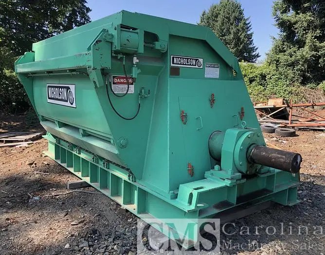 Used NICHOLSON FLAT DRUM CHIPPER Wood Chippers | CAROLINA MACHINERY SALES #421018