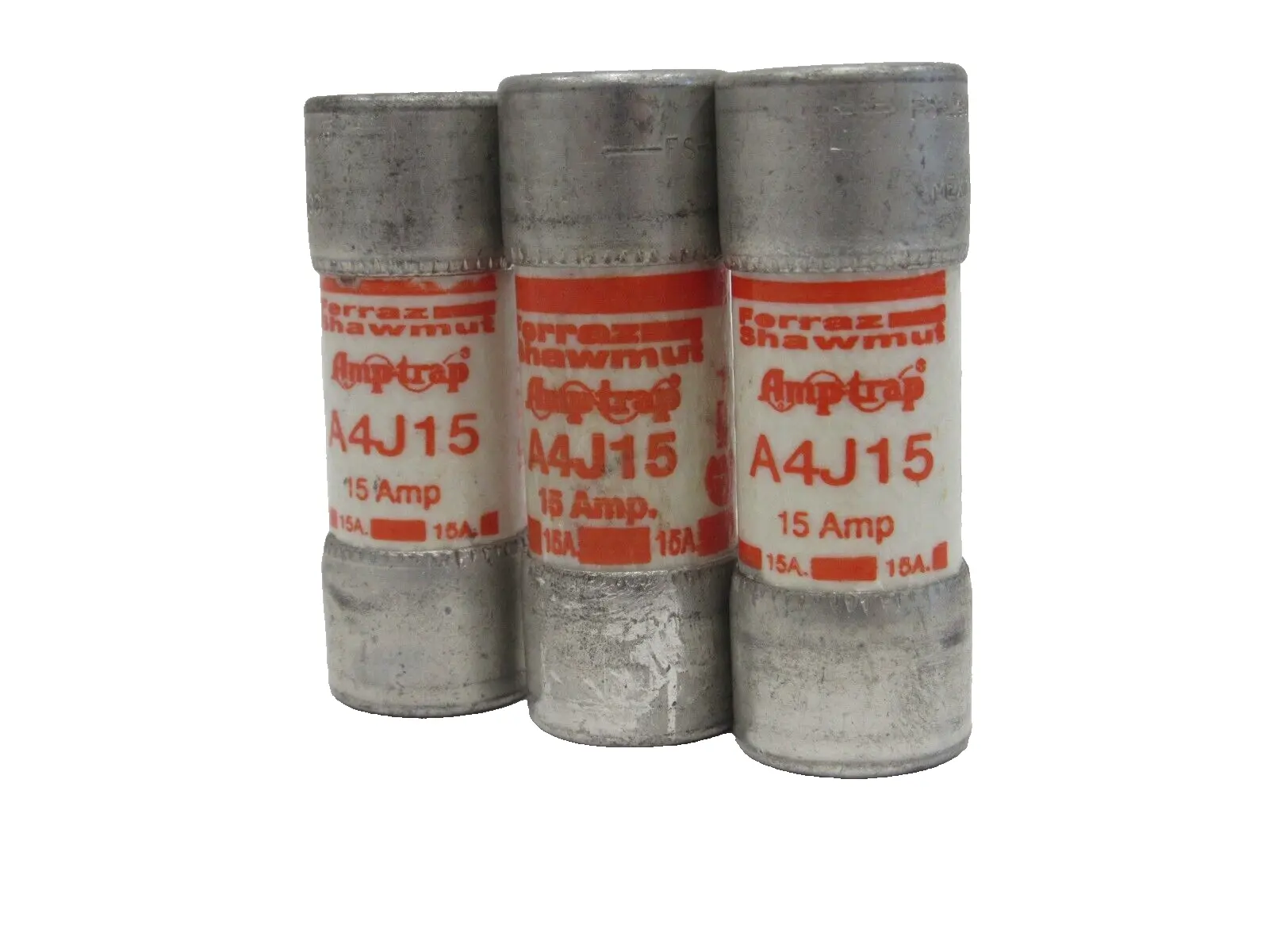 NEW FERRAZ SHAWMUT A4J15 FUSES 15 AMP LOT OF 3