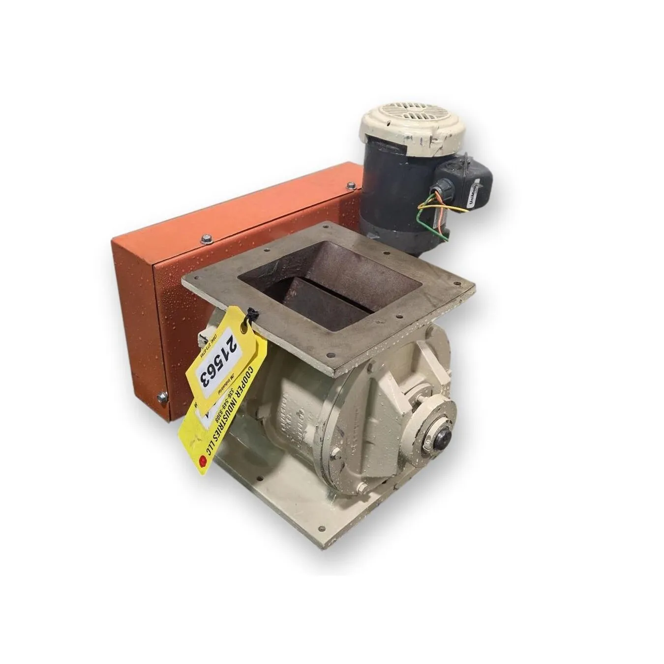 Used 8"x8" Square Horizon Systems Rotary Airlock Valve, Carbon steel