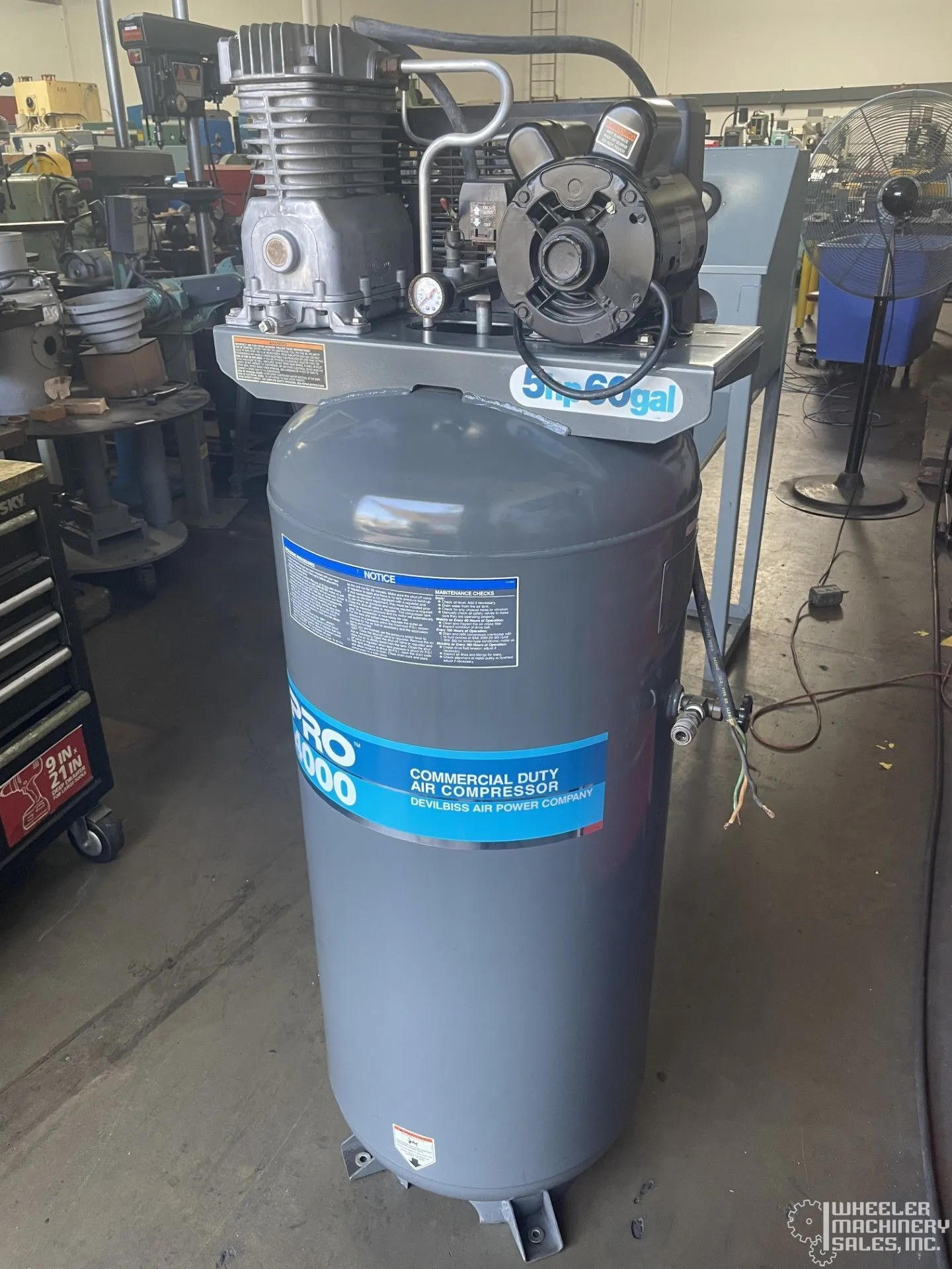 DEVILBISS MODEL PRO 4000 VERTICAL AIR COMPRESSOR #8259 #1