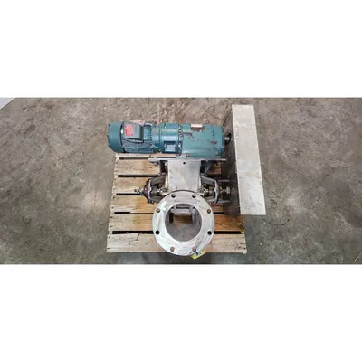 Used 8" dia. Side Entry Flo-tronics Stainless Steel Offset Rotary Feeder Airlock