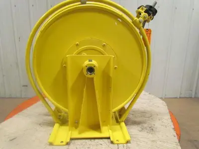 Aero-Motive Pow-R-Matic Spring Return Hose Reel 1/2"ID 70' HeavyDuty Steel Frame
