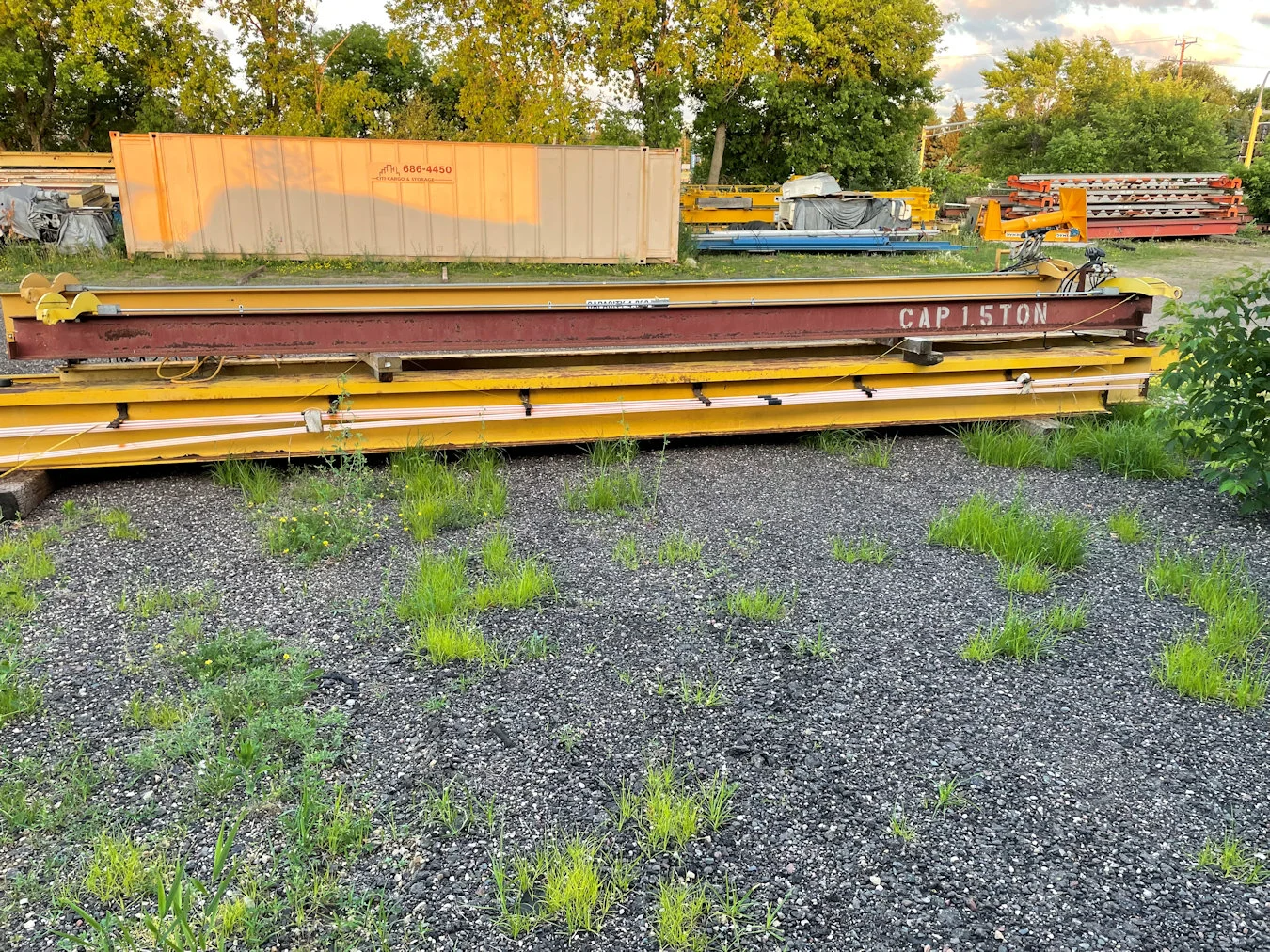 1.5 Ton Underhung Bridge Crane - (24' span) 25' 8"L x 10"H x 4.75"W