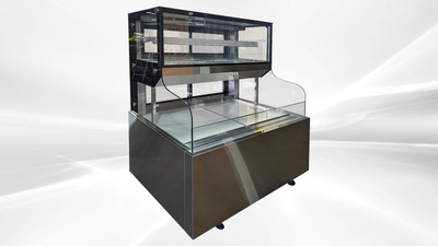 171-0287 51" Open Air Self Contained Over Under Deli Sandwich Case Cooler