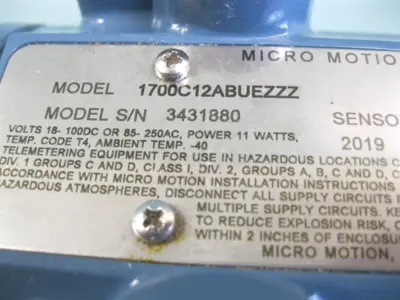 USED Micro Motion 1700 C12 AB UEZZZ