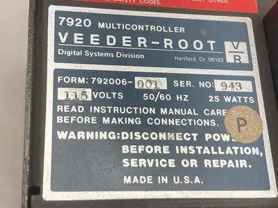 Used VEEDER ROOT 792006-001 Misc Electrical & Power Parts | Surplus Asset Holdings #1217788