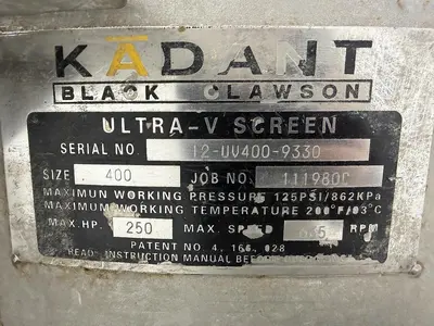 USED BLACK CLAWSON UV400
