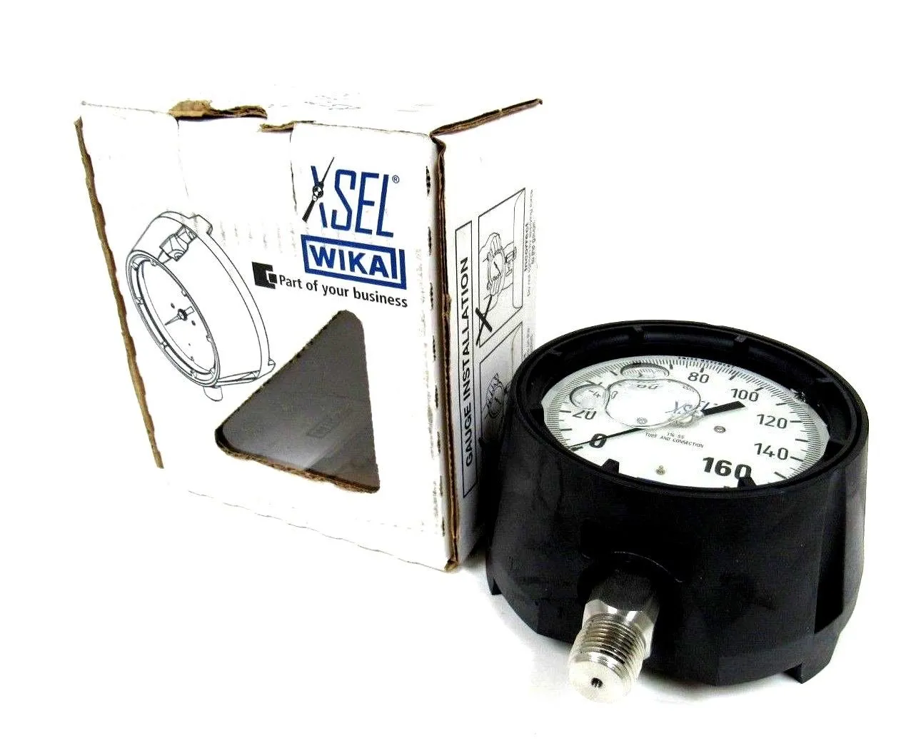 NEW WIKA 9834023 PRESSURE GAUGE 160PSI 4.5" TYPE 233.34 1/2"NPT LM