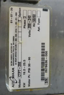 USED Alto-Shaam CTP7-20E