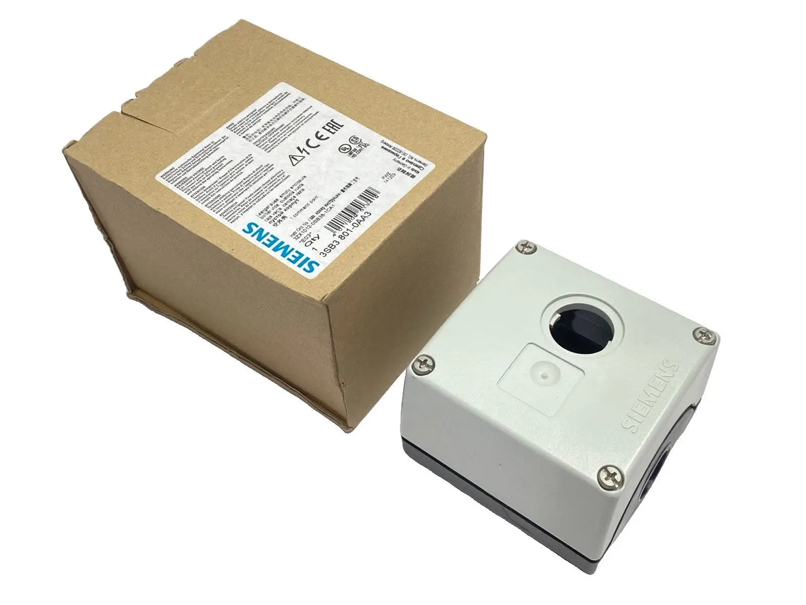 New | in-Stock Siemens Empty Enclosure 1-Hole 22mm Electrical Boxes Michigan US | Maverick Industrial Sales #1467984