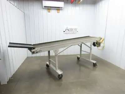Wardcraft 24"x 10' Portable Incline Belt Conveyor .33Hp 3PH Chain Drive 36FPM