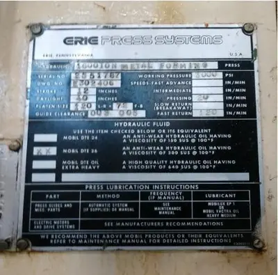 USED 1984 ERIE E302406