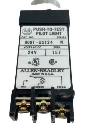 A / B 800T-QST24G PILOT LIGHT SER. N 24V 800TQST24G NEW, SURPLUS
