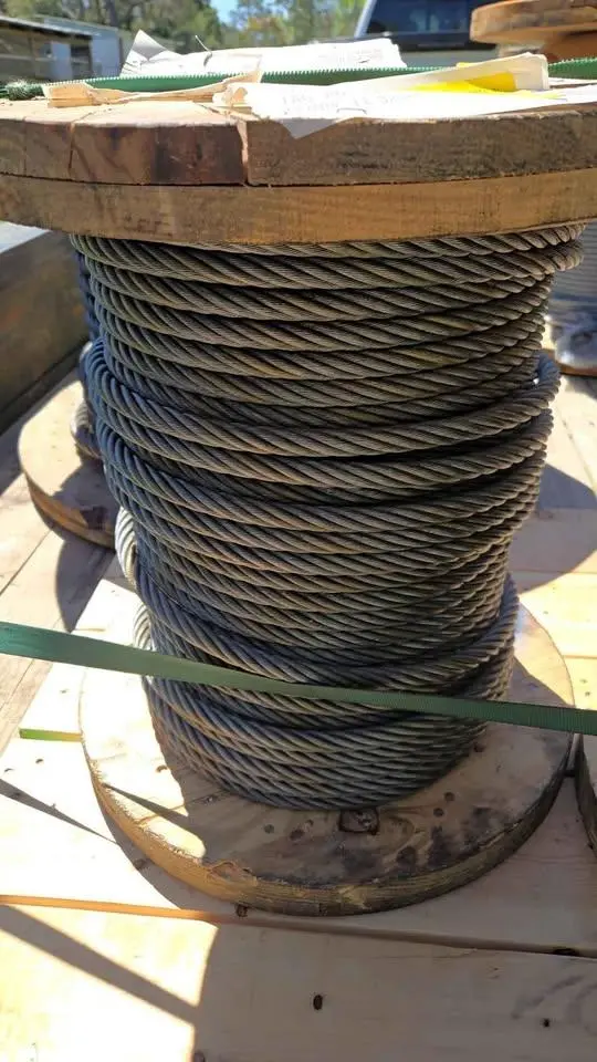 239' SPOOL OF 9/16" STEEL CABLE