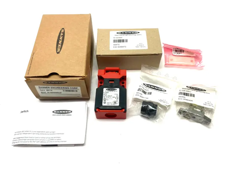 Used BANNER ENGINEERING COMPACT FLAT-PACK SAFETY SWITCH HORIZONTAL RADIUS Relays & Switches | Maverick Industrial Sales #1112498