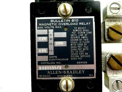 NEW ALLEN BRADLEY 810-1RP MAGNETIC OVERLOAD RELAY B689559/3 8101RP