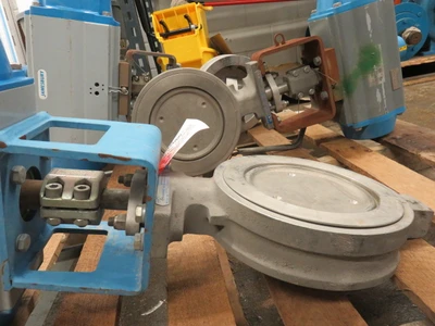 Jamesbury 8"-300 Wafer Sphere Valve with Actuator , Unused Spare Room
