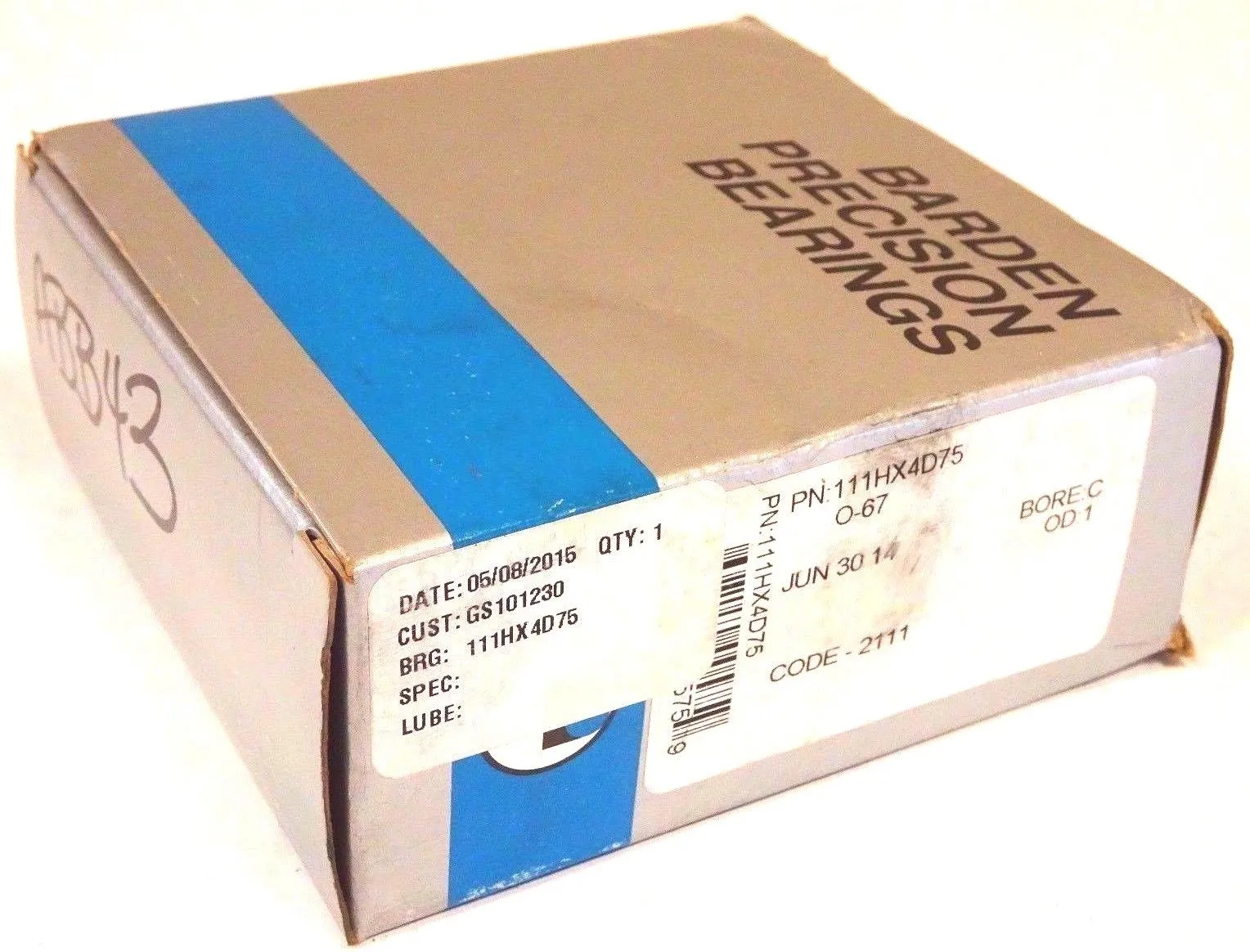 NEW BARDEN 111HX4D75 PRECISION BALL BEARING
