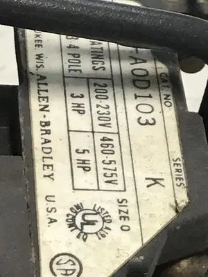 USED ALLEN BRADLEY 709-A0D103 SER K