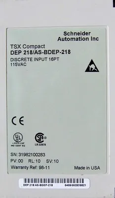 AEG Modicon DEP 218/AS-BDEP-218 Discrete Input Module PV:00 RL:10 SV:10 Used